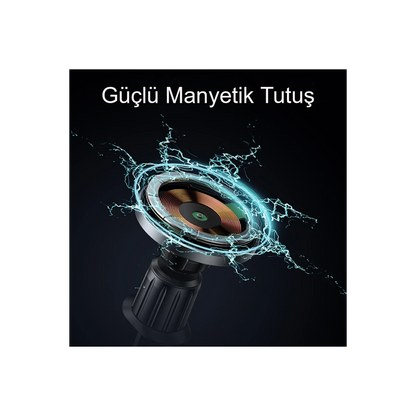 Yesido C190 Izgara Klipsli 15W Kablosuz Şarjlı Magsafe Araç Tutucu - Siyah