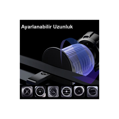 Yesido C190 Izgara Klipsli 15W Kablosuz Şarjlı Magsafe Araç Tutucu