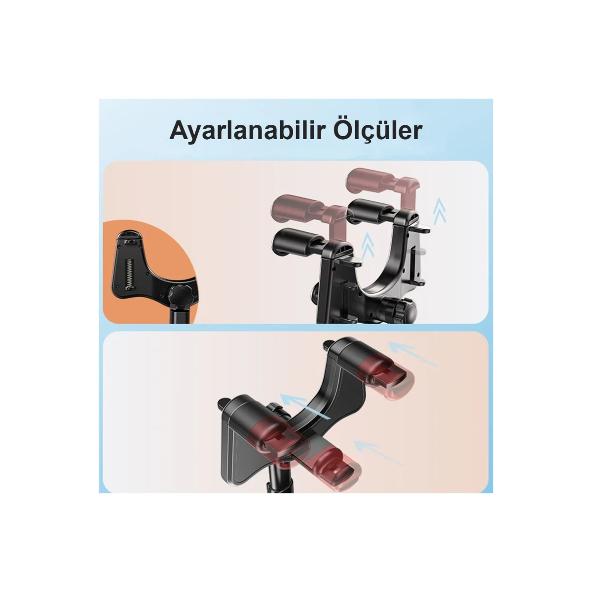 Yesido C196 Dikiz Aynasına Sabitlenen Ayarlanabilir Araç Tutucu - Siyah