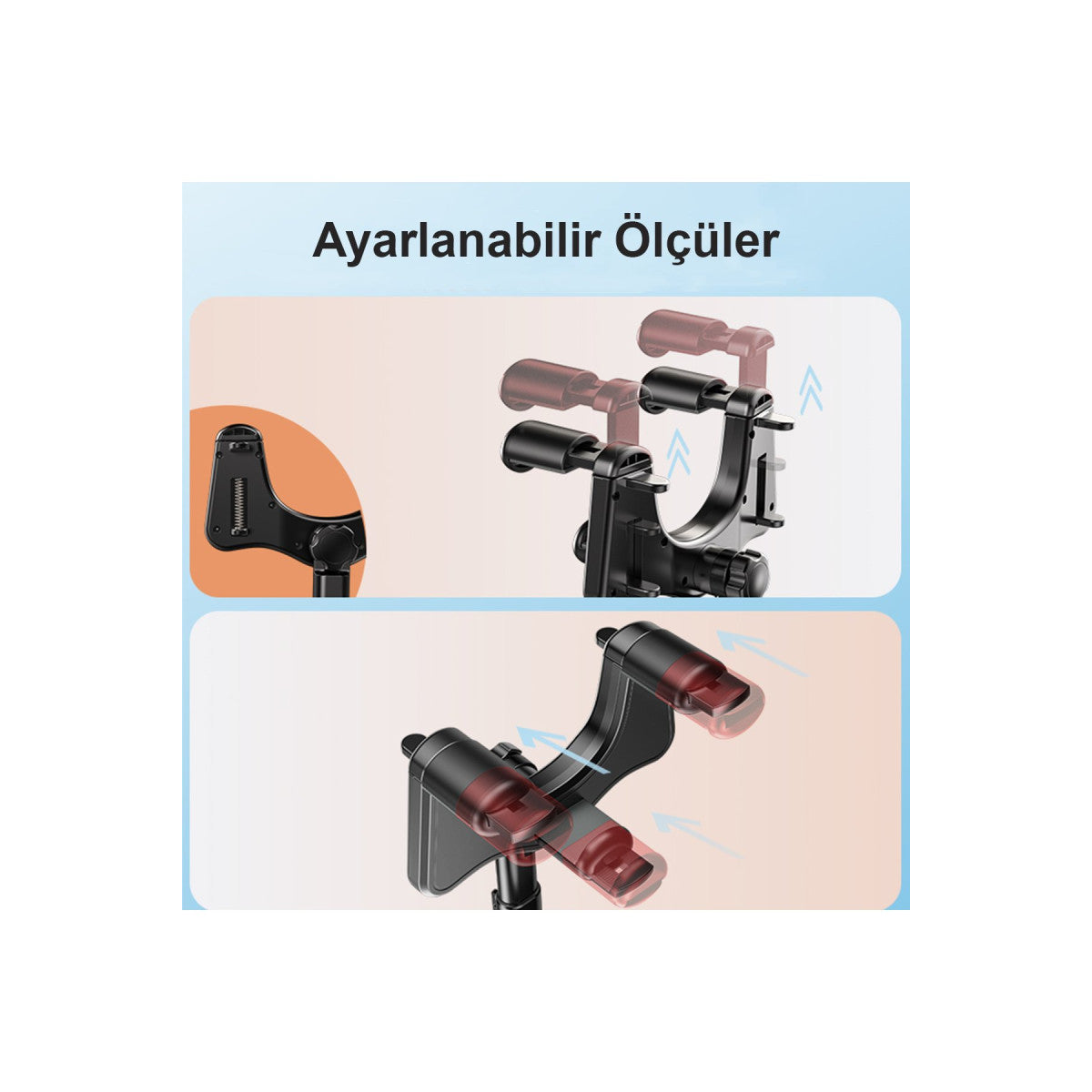 Yesido C196 Dikiz Aynasına Sabitlenen Ayarlanabilir Araç Tutucu
