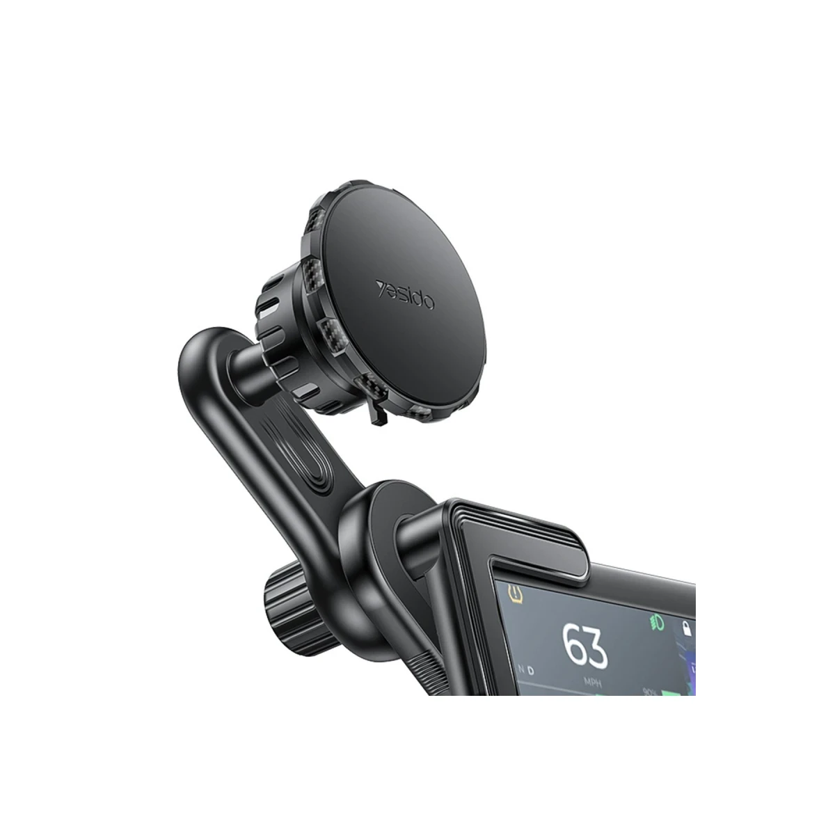 Yesido C212 360 Derece Ayarlanabilir Araç CarPlay Ekranına Sabitlenen Magsafe Araç Telefon Tutucu - Siyah