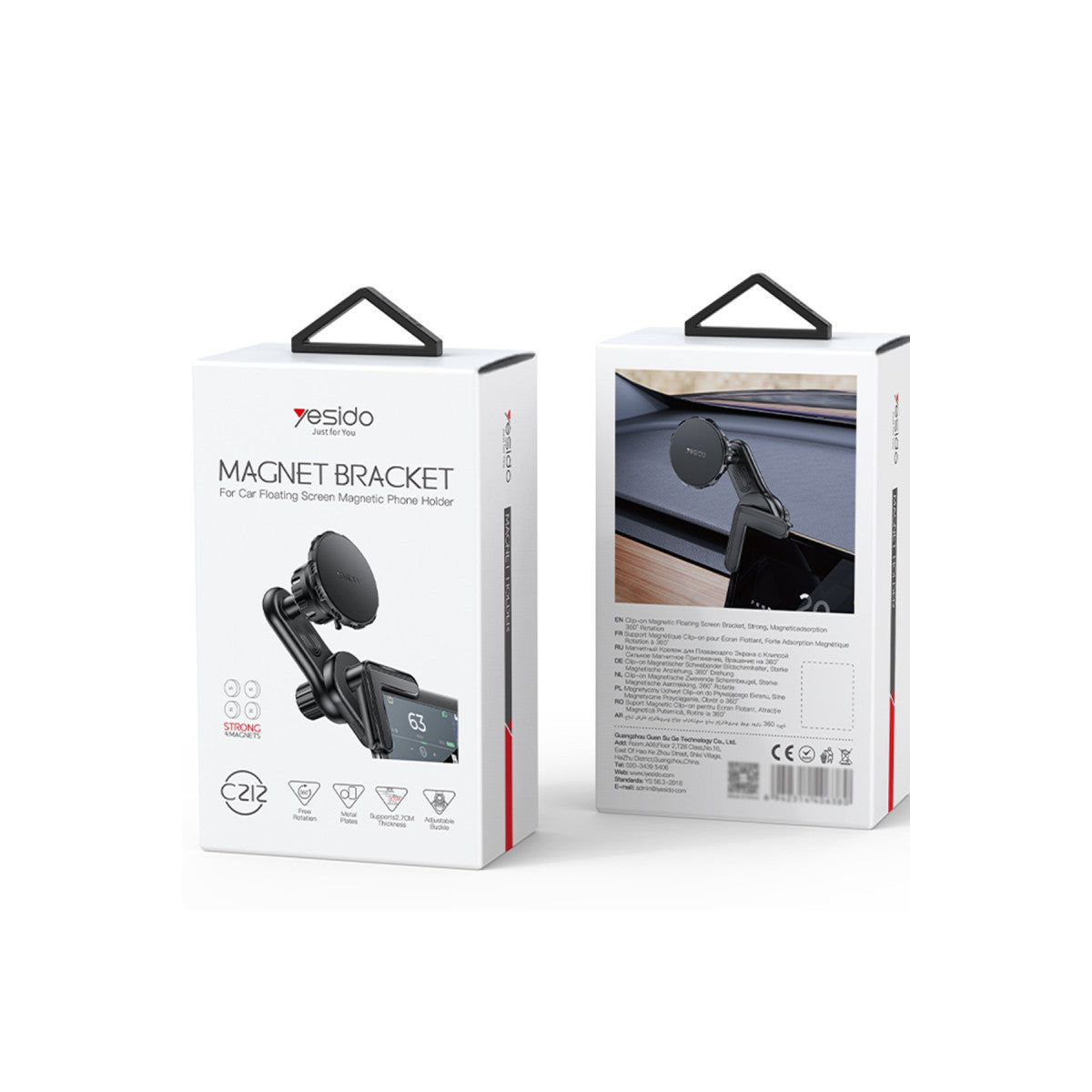 Yesido C212 360 Derece Ayarlanabilir Araç CarPlay Ekranına Sabitlenen Magsafe Araç Telefon Tutucu