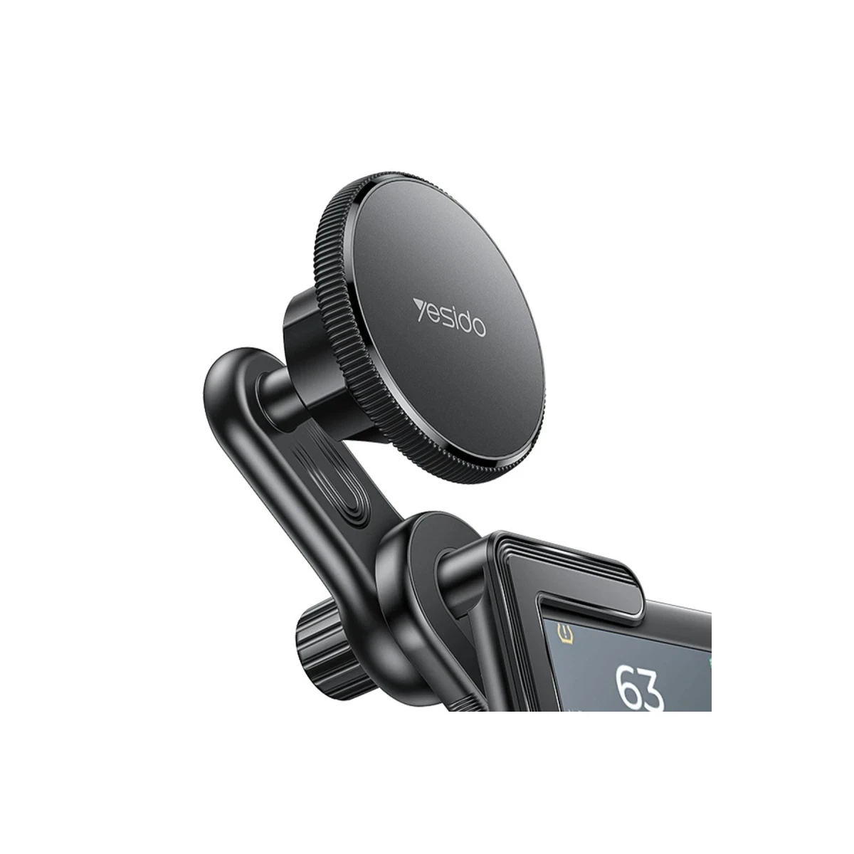 Yesido C213 360 Derece Ayarlanabilir Araç CarPlay Ekranına Sabitlenen Magsafe Araç Tutucu - Siyah