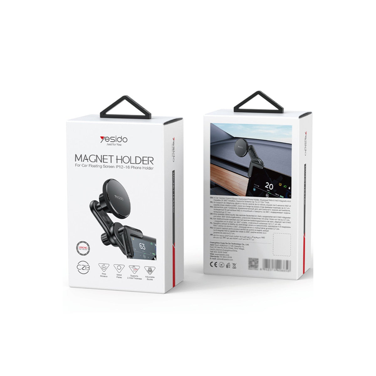 Yesido C213 360 Derece Ayarlanabilir Araç CarPlay Ekranına Sabitlenen Magsafe Araç Tutucu