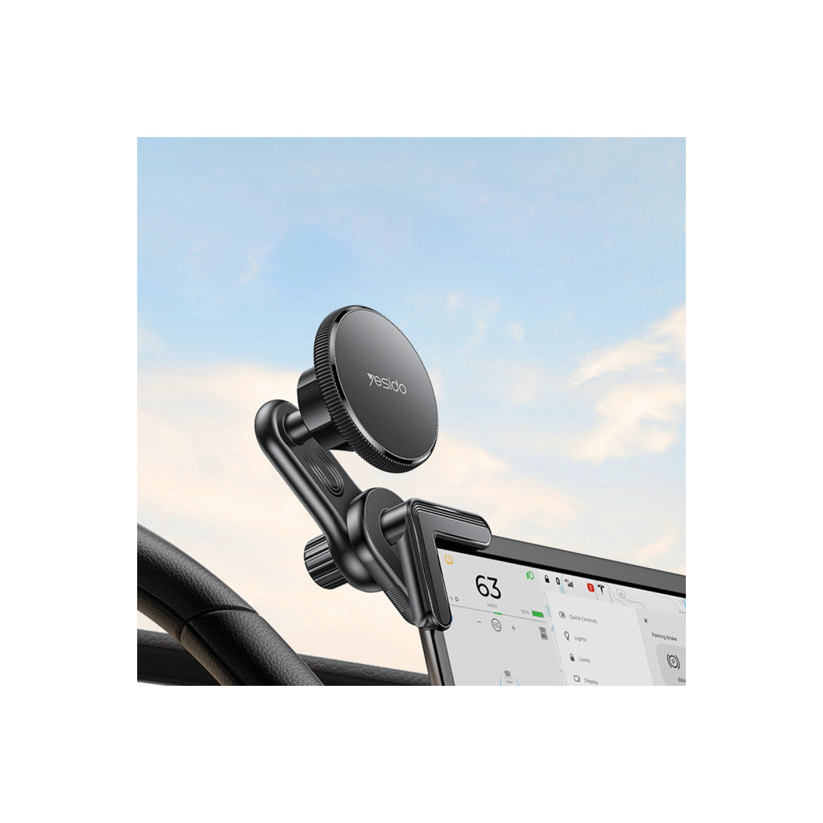Yesido C213 360 Derece Ayarlanabilir Araç CarPlay Ekranına Sabitlenen Magsafe Araç Tutucu