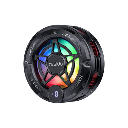 Yesido C226 Dijital Sıcaklık Göstergeli RGB Işıklı Radyatör Telefon Soğutucu Fan