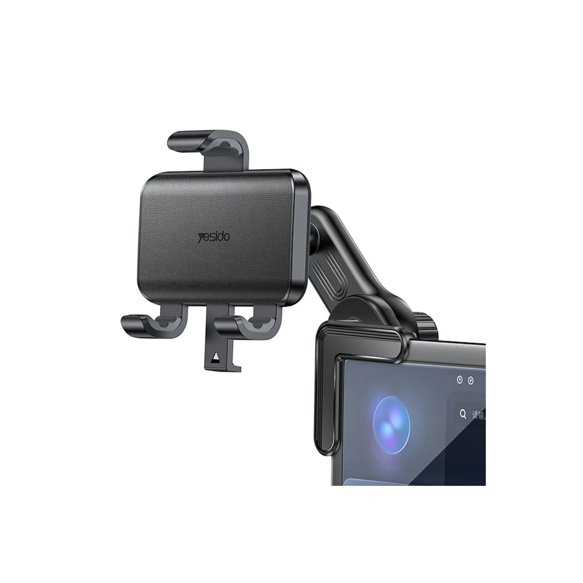 Yesido C250 360 Derece Ayarlanabilir Araç CarPlay Ekranına Sabitlenen Araç Telefon Tutucu - Siyah