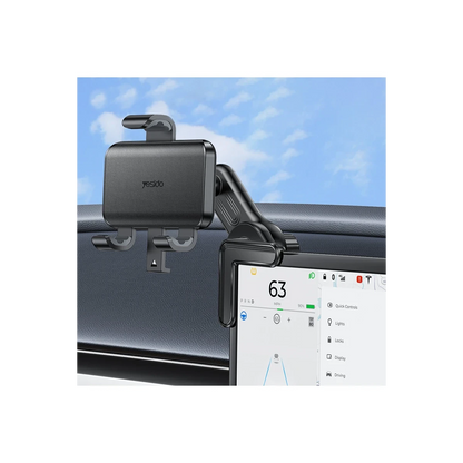 Yesido C250 360 Derece Ayarlanabilir Araç CarPlay Ekranına Sabitlenen Araç Telefon Tutucu - Siyah