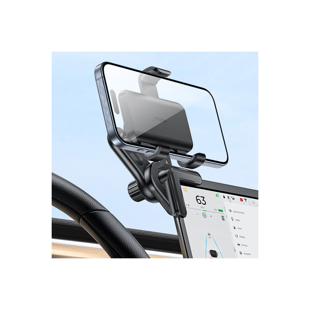 Yesido C250 360 Derece Ayarlanabilir Araç CarPlay Ekranına Sabitlenen Araç Telefon Tutucu
