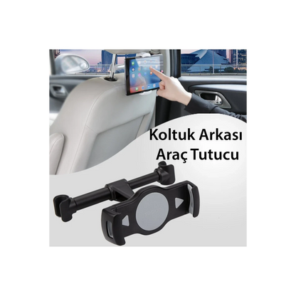 Yesido C29 360 Derece Ayarlanabilir Klipsli Koltuk Arkası Telefon Tablet Tutucu - Siyah