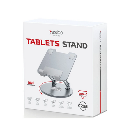 Yesido C293 360 Derece Ayarlanabilir Metal Tablet Standı - Gümüş
