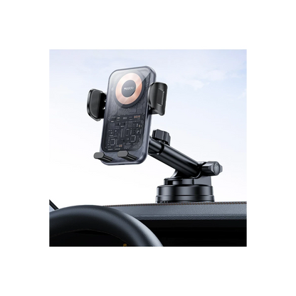 Yesido C307 Yapışkanlı 360 Derece Ayarlanabilir Cam Yüzeyli 15W Kablosuz Şarjlı Magsafe Araç Tutucu - Siyah