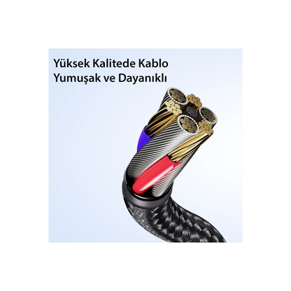 Yesido CA109 3M 2A Usb to Lightning Hızlı Şarj Kablosu - Siyah