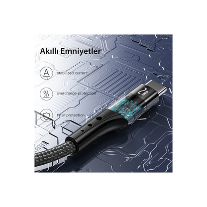 Yesido CA109 3M 2A Usb to Lightning Hızlı Şarj Kablosu - Siyah