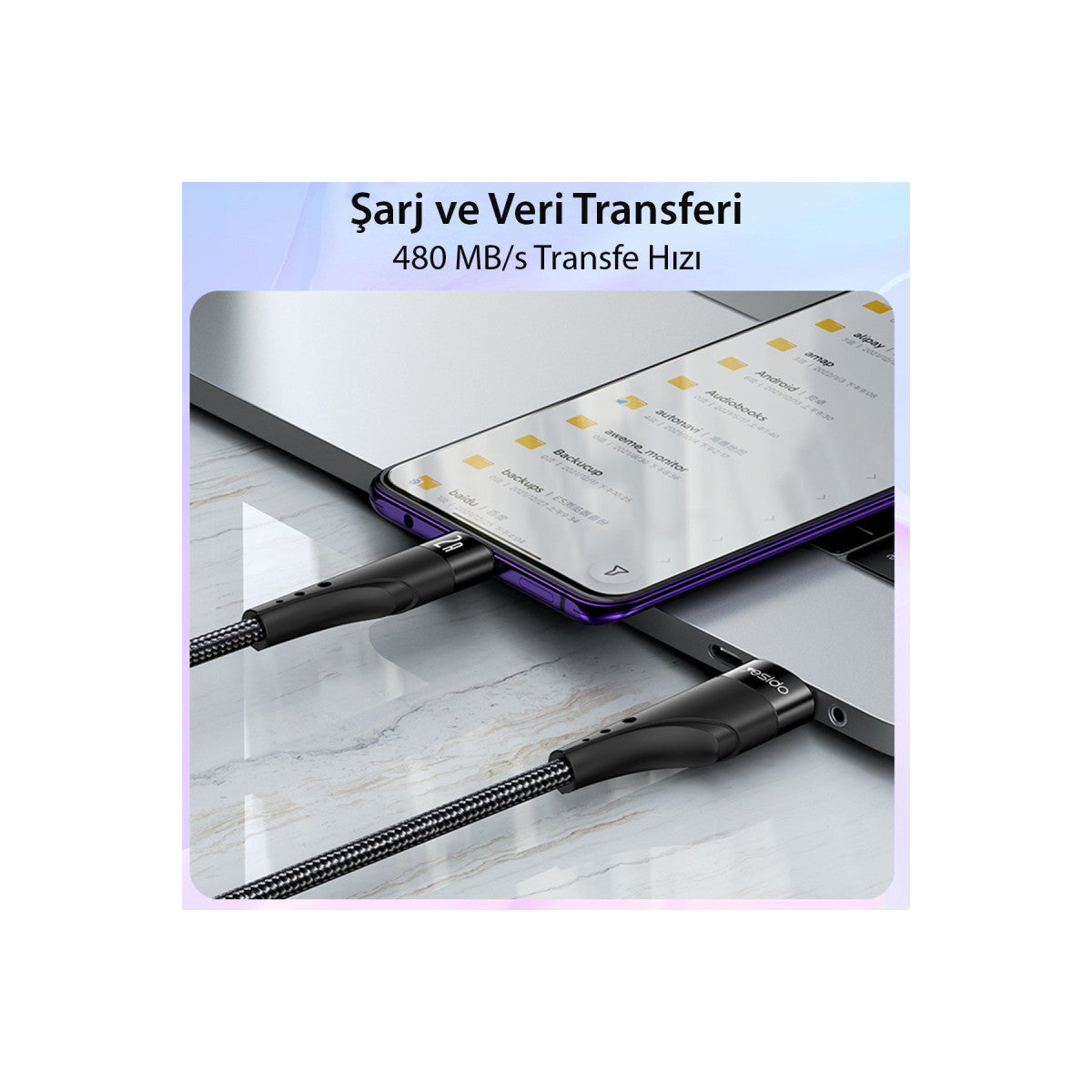Yesido CA109 3M 2A Usb to Lightning Hızlı Şarj Kablosu