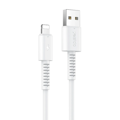 Yesido CA120 L 1M 18W USB to Lightning QC Hızlı Şarj Kablosu - Beyaz
