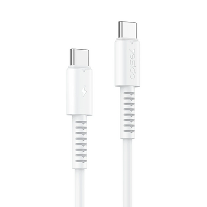 Yesido CA154 1M 60W Type-C to Type-C PD Hızlı Şarj Kablosu - Beyaz