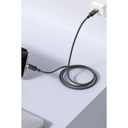 Yesido CA160 1.2M 60W Type-C to Type-C Otomatik Şarj Kesme Özellikli PD Hızlı Şarj Kablosu - Siyah