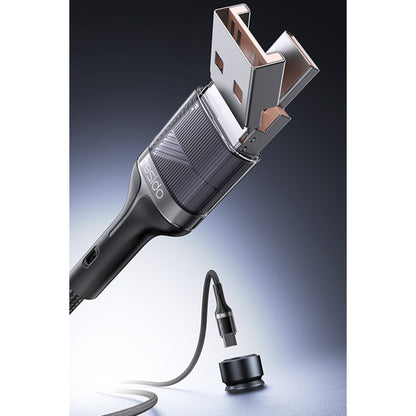 Yesido CA165C 1.2M 2in1 Bir Ucu USB ve Type-C to Type-C PD Hızlı Şarj Kablosu