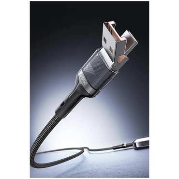Yesido CA165L 1.2M Bir Ucu USB ve Type-C to Lightning PD Hızlı Şarj Kablosu - Siyah