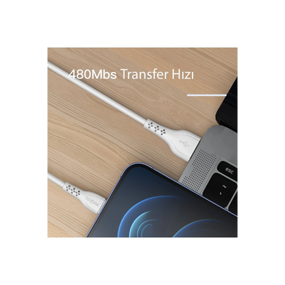 Yesido CA71 1M 2A Usb to Lightning Hızlı Şarj Kablosu - Beyaz