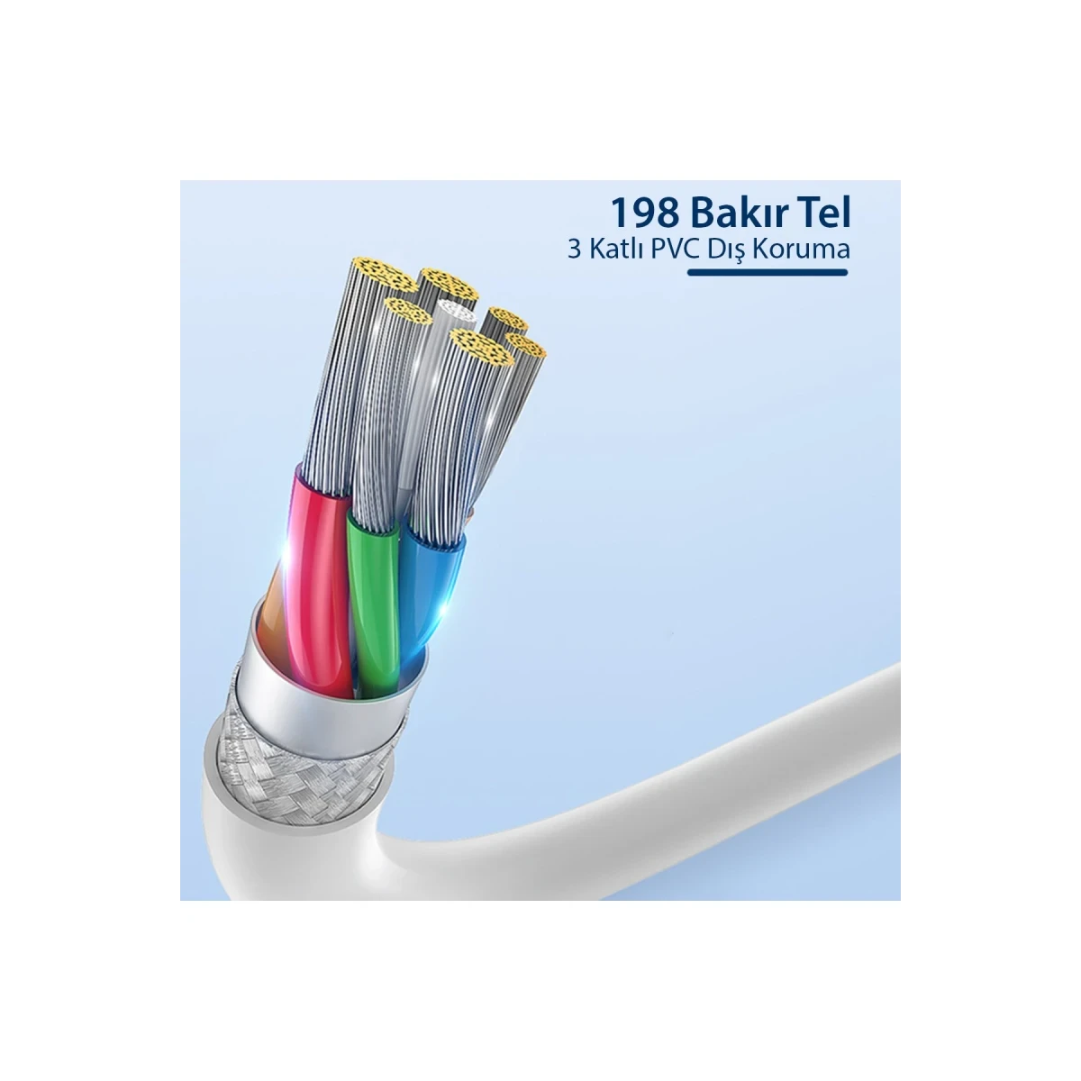 Yesido CA71 1M 2A Usb to Lightning Hızlı Şarj Kablosu - Beyaz