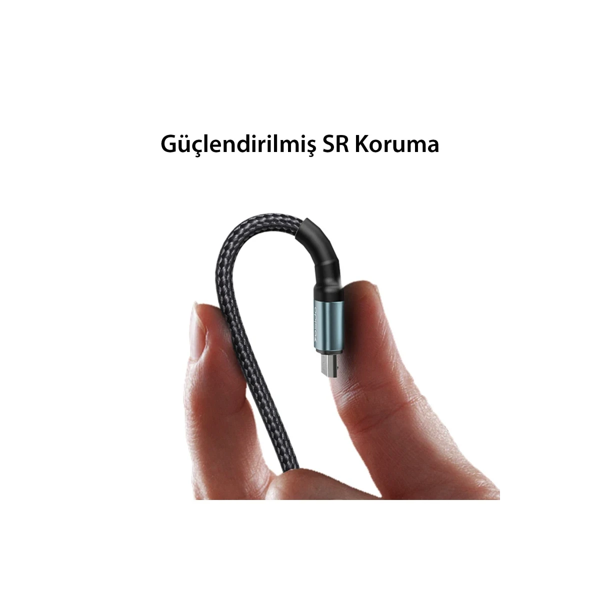 Yesido CA74 1.2M 2.4A Hasırlı Usb to Lightning Hızlı Şarj Kablosu - Siyah