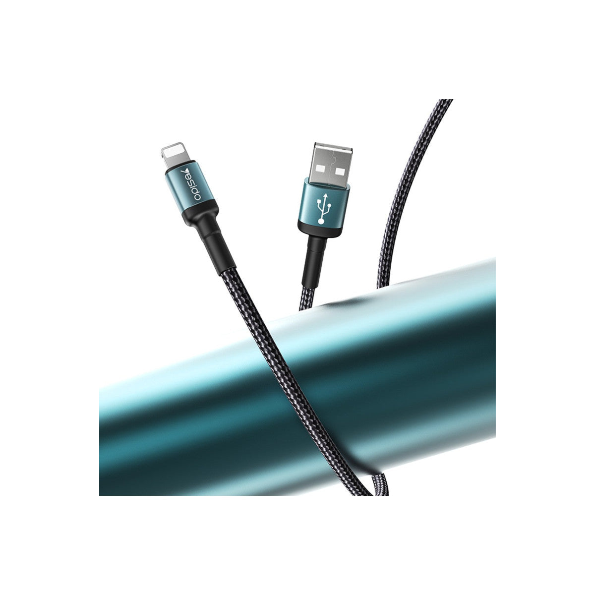 Yesido CA74 1.2M 2.4A Hasırlı Usb to Lightning Hızlı Şarj Kablosu
