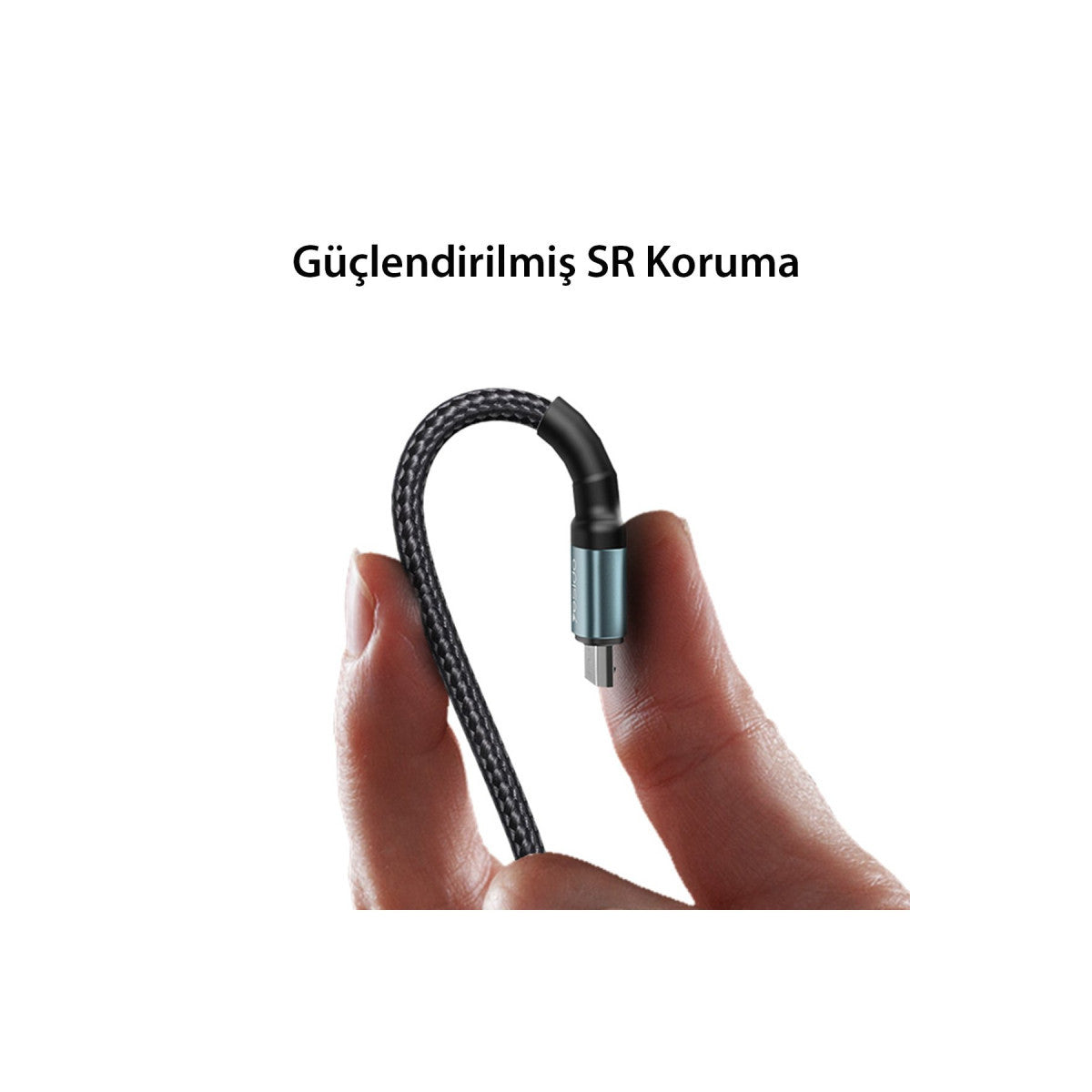 Yesido CA75 2M 2.4A Hasırlı Usb to Lightning Hızlı Şarj Kablosu