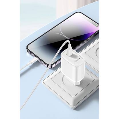 Yesido CG10 5in1 12W Şarj Aleti Kablo Powerbank Flash Bellek Airpods Set - Beyaz