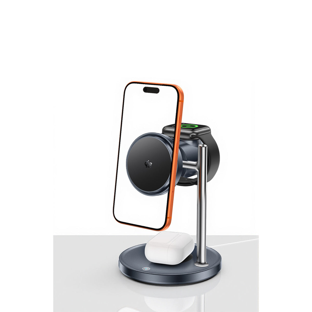 Yesido DS40 Qi2.2 25W Hızlı Şarj Destekli Apple Watch ve Samsung Watch Uyumlu Manyetik Masaüstü Kablosuz Şarj Cihazı