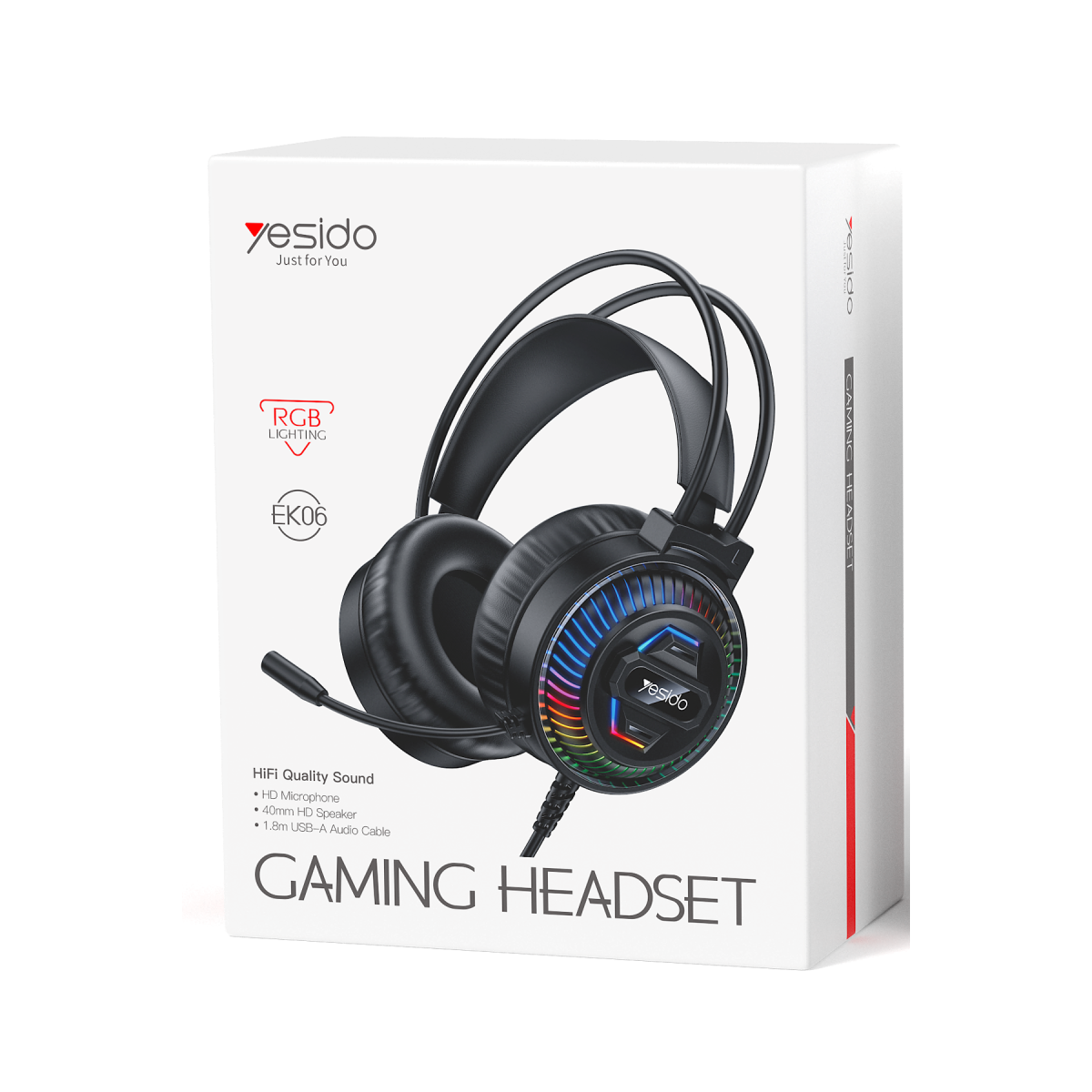 Yesido EK06 RGB Işıklı Mikrofonlu Kablolu Oyuncu Kulaklığı