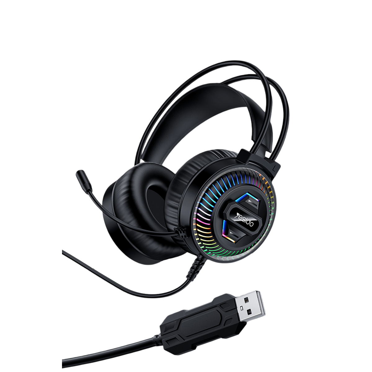 Yesido EK06 RGB Işıklı Mikrofonlu Kablolu Oyuncu Kulaklığı