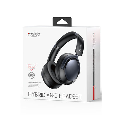 Yesido EP07 BT 5.3 Hibrit Aktif Gürültü Engelleyici Özellikli Kafaüstü Bluetooth Kulaklık