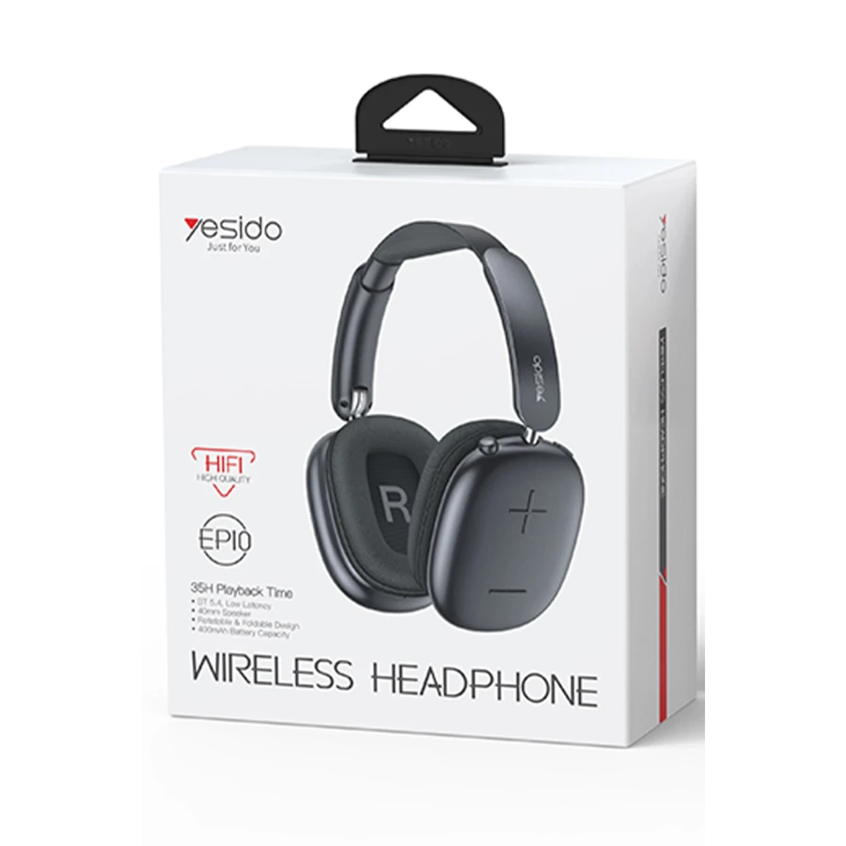 Yesido EP10 BT 5.4 USB-C Şarj Destekli Kafaüstü Bluetooth Kulaklık – Siyah