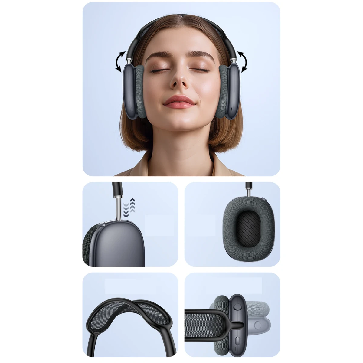 Yesido EP14 BT 5.4 Yüksek Ses Kaliteli Kafaüstü Bluetooth Kulaklık - Siyah