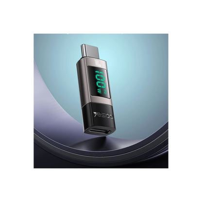 Yesido GS24 Type-C to Type-C 100W Dijital Ekranlı Dönüştürücü - Siyah