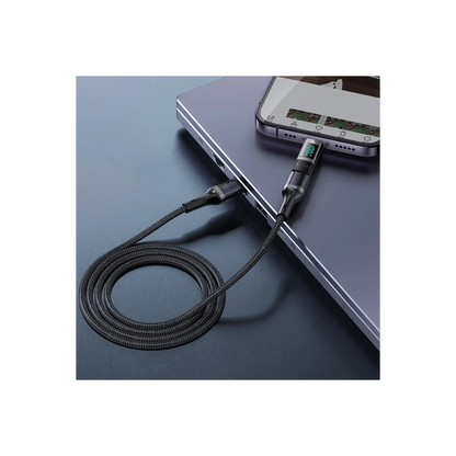 Yesido GS24 Type-C to Type-C 100W Dijital Ekranlı Dönüştürücü - Siyah