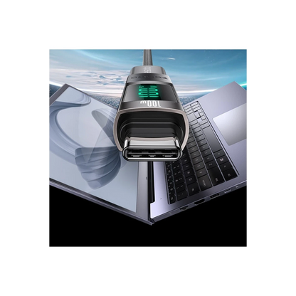 Yesido GS24 Type-C to Type-C 100W Dijital Ekranlı Dönüştürücü - Siyah
