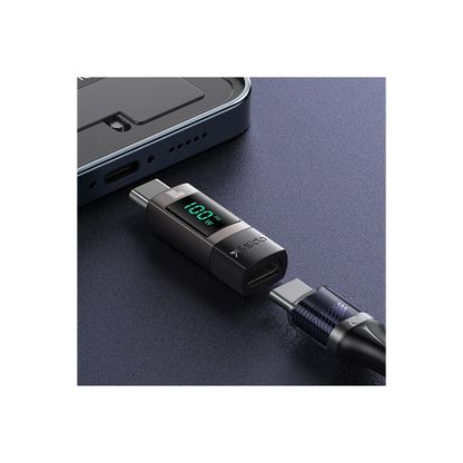 Yesido GS24 Type-C to Type-C 100W Dijital Ekranlı Dönüştürücü - Siyah