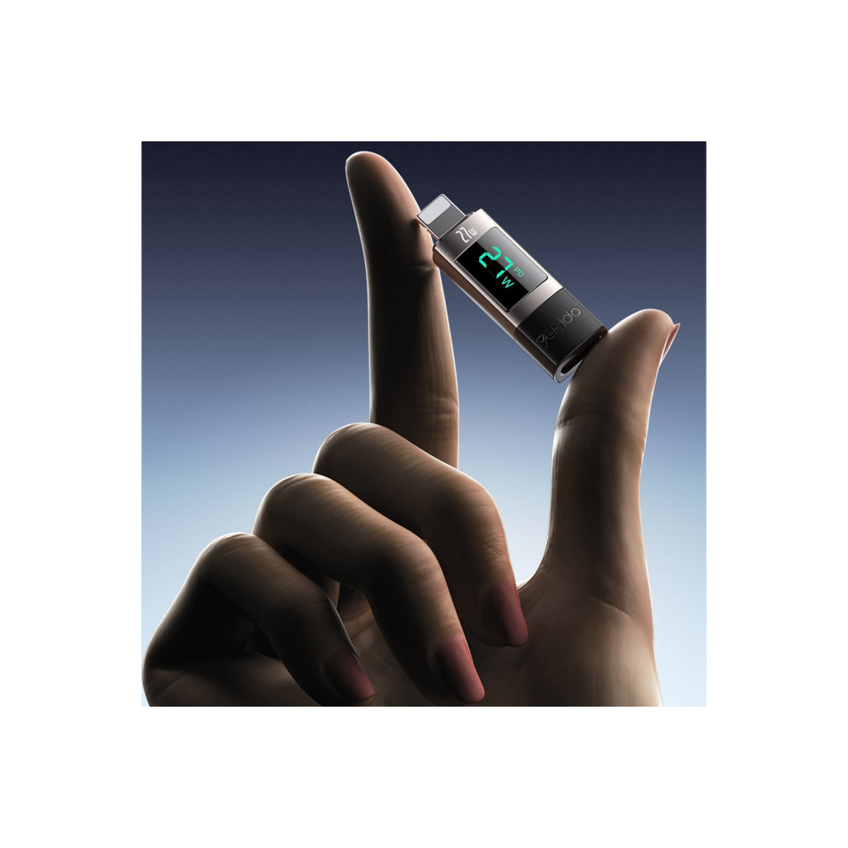Yesido GS25 Lightning to Type-C 27W Dijital Ekranlı Dönüştürücü