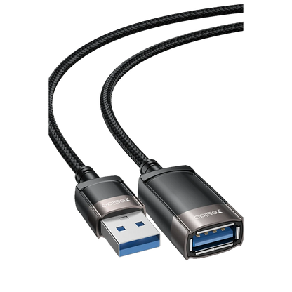 Yesido GS26 1.5M USB to Dişi USB 480 Mbps Data Aktarım Hızlı Dönüştürücü Kablo - Siyah
