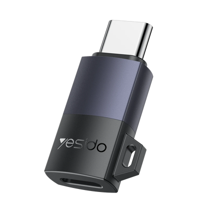 Yesido GS28 Type-C to Lightning 480 Mbps Data ve 60W Hızlı Şarj Destekli OTG Dönüştürücü - Siyah