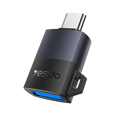 Yesido GS31 Type-C to USB 3.0 5 GB/S Data ve 18W Hızlı Şarj Destekli OTG Dönüştürücü - Siyah