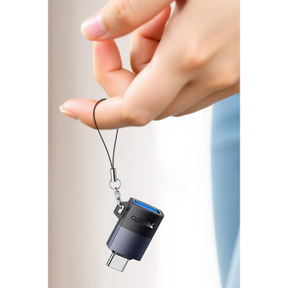 Yesido GS31 Type-C to USB 3.0 5 GB/S Data ve 18W Hızlı Şarj Destekli OTG Dönüştürücü - Siyah