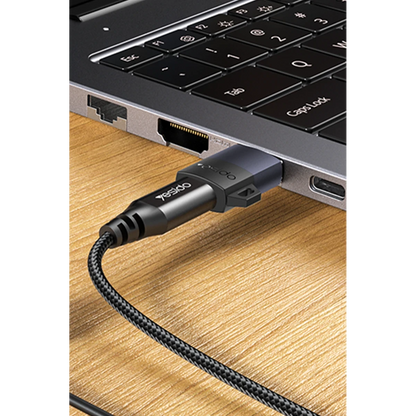 Yesido GS34 USB to Type-C 480 Mbps Data ve 18W Hızlı Şarj Destekli OTG Dönüştürücü - Siyah