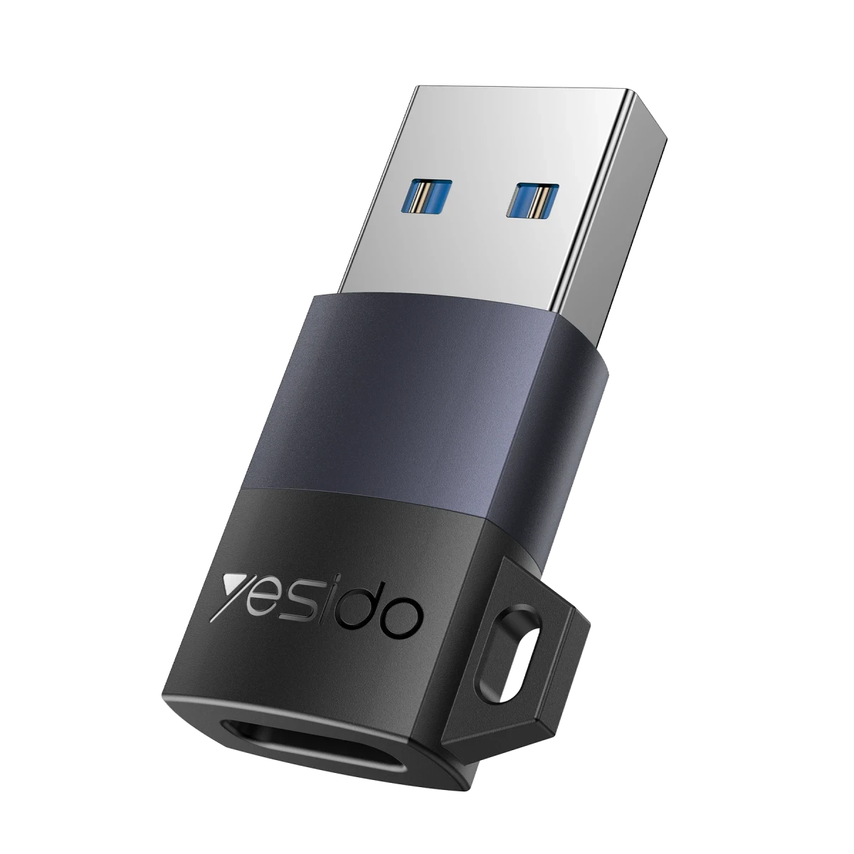 Yesido GS34 USB to Type-C 480 Mbps Data ve 18W Hızlı Şarj Destekli OTG Dönüştürücü - Siyah