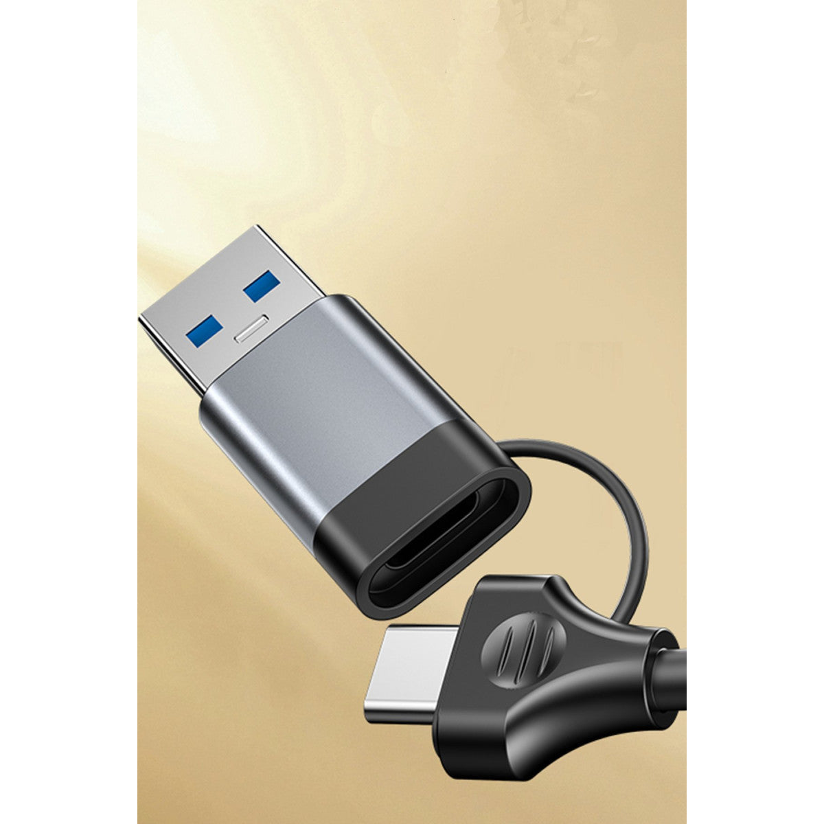 Yesido HB20 5in1 1 Adet USB 3.0 / 2 Adet Usb 2.0 / 1 Adet 100W Type-C Çıkışlı Usb ve Type-C Girişli Hub Dönüştürücü