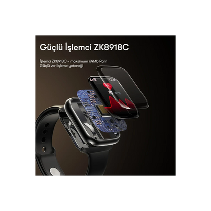 Yesido IO17 1.89 inç IP68 Su Geçirmez Konuşmalı Akıllı Saat - Siyah
