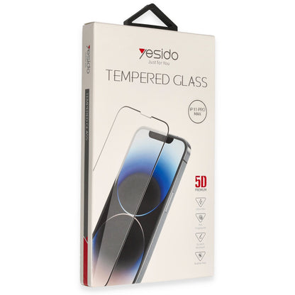 Yesido Apple iPhone 11 Pro Max TG12 5D Cam Ekran Koruyucu